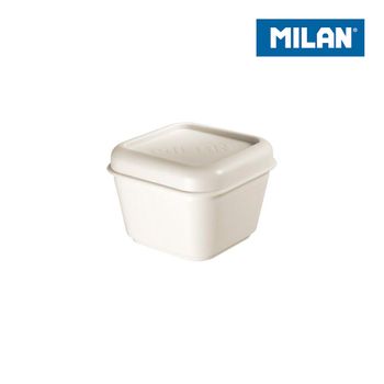 Recipiente Para Alimentos Cuadrado 0,33l Tapa Blanca Milan - Neoferr..