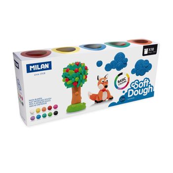 Plastilina Alpino Kit de 6 colores + herramientas + rodillo