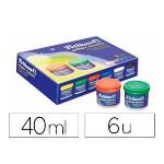 Tempera Pelikan Escolar 40 Ml 742/40s Caja De 6 Colores + Pincel