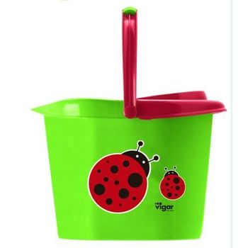 Cubo Rectangular Con Escurridor 12l. Ladybug 7655