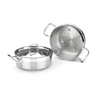 Olla Inox Cocina Vapor Profesional 24 Cm - Bra - 341005..