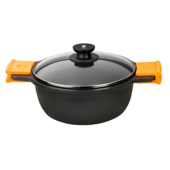 BRA Efficient - Batería 4 piezas, de aluminio fundido con antiadherente +  Conjunto De 5 Utensilios De Cocina Y Carrusel, Acero INOX, Nailon y  Silicona, Naranja, 14.5 x 15 x 37.5 cm : : Hogar y cocina