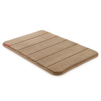 Alfombra Baño Microfibra Beige 60x40 Cm - Tatay - 5513000..