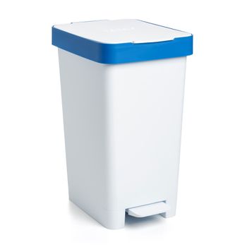 Cubo Basura De Reciclaje Con Separador Denox Pedalbin Ecológico 40l Blanco  con Ofertas en Carrefour