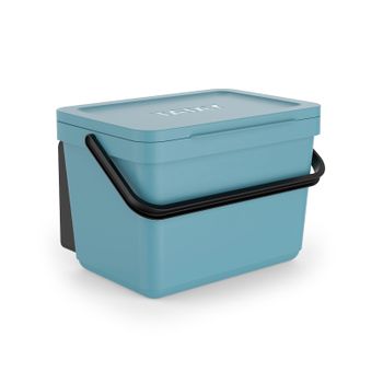 Tatay Smart - Cubo Orgánico Soporte 6l Plástico 100% Reciclado. Azul Mist