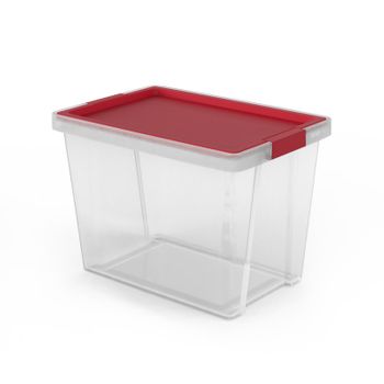 Tatay - Caja De Ordenación Multiusos 15l 100% Reciclable Con Tapa Abatible. Rojo