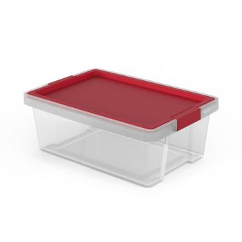 Tatay - Caja De Ordenación Multiusos 7l 100% Reciclable Con Tapa Abatible. Rojo