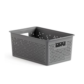 Tatay Bohol - Caja Organizadora Rectangular 4l Plástico Reciclado. Gris Antracita