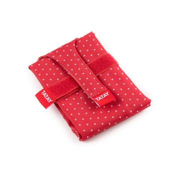 Tatay Urban Food Baguette - Porta Bocadillos Textil Reutilizable E Impermeable. Dots Rojo