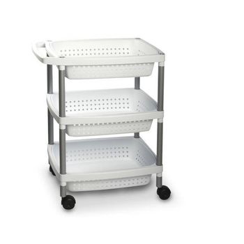 Verdulero Cocina 3 Cestos Plastico Blanco 73801 Tatay