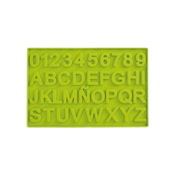 Molde Silicona N�meros Y Letras Verde