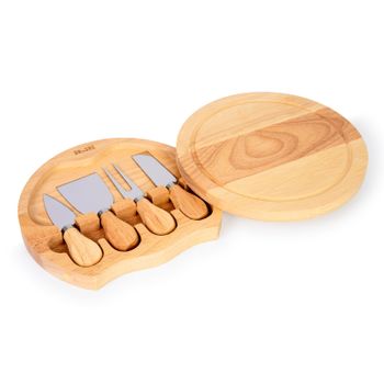 Ibili - Set De 4 Cuchillos Para Queso Con Tabla De Corte Incluida