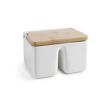 TIENDA EURASIA® Salero de Cocina de Cerámica con Tapa Diseños Originales -  12,2x12,2x11,5cm