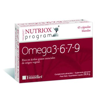 Omega 3-6-7-9 45 Cápsulas Nutriox Ynsadiet