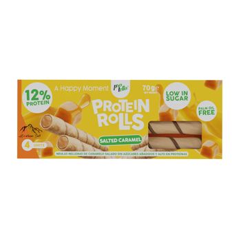 Protella - Protein Rolls 70 G - Barquillos Rellenos -  Sabor: Salted Caramel