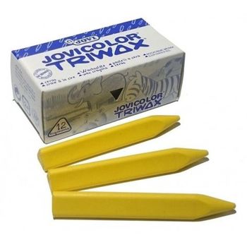 Jovi Ceras Jovicolor Triwax 82mm Amarillo Caja Estuche 12