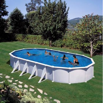 Piscina Ovalada Blanca 1000 X 550 X 132 Cm Gre