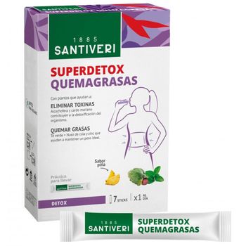 Super Detox Quemagrasas En Sticks Sabor Piña Santiveri 140 Ml