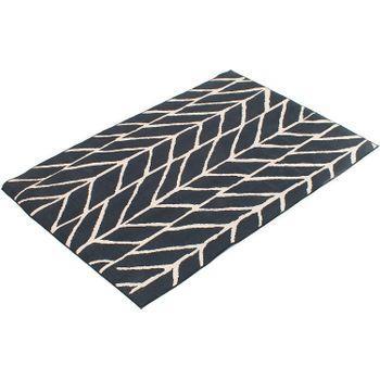 Alfombra Negra Microfibra (180x120 Cm) Shapes