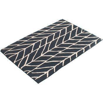 Alfombra Negra Microfibra (200x140 Cm) Shapes