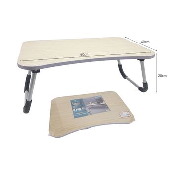 Bandeja Para Desayuno - Mesa Plegable Para Portátil - Bandeja Fija - Mesa Pequeña Para Dormitorio, Salón Y Comedor - Madera Clara