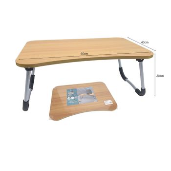 Bandeja Para Desayuno - Mesa Plegable Para Portátil - Bandeja Fija - Mesa Pequeña Para Dormitorio, Salón Y Comedor - Madera