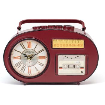 Reloj De Mesa Radio Vintage - Rojo