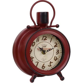 Reloj De Mesa Estilo Vintage - Rojo