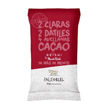 Barrita Energética Dátiles, Avellanas, Reishi Y Cacao Paleobull, 50 G