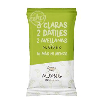 Barrita Energética Dátiles, Avellanas Y Plátano Paleobull, 50 G