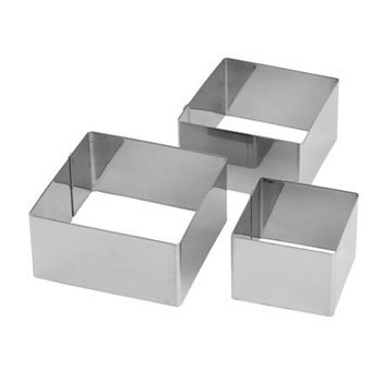 Molde Emplatar Cuadrado 10x4,5cm Inox Ilsa