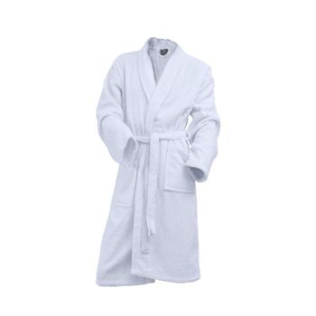 Albornoz 100% Algodón Rizo Americano Basic Stilia Talla Xl Blanco