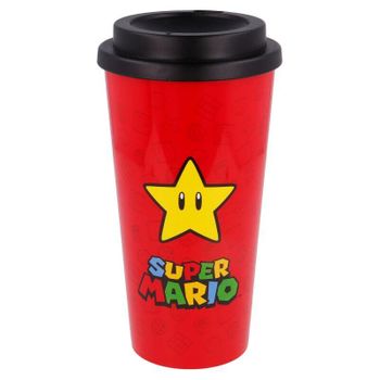 Vaso Cafe Doble Pared Super Mario Bros Nintendo 520ml