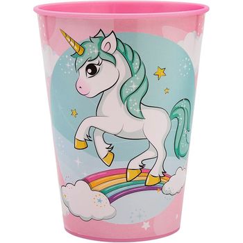 Unicornios Rainbow Vaso Plástico Resistente 260 Ml