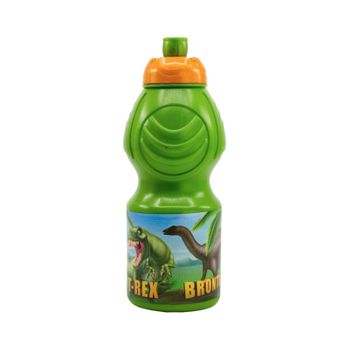 Garrafa Sport 400ml. Dinossauros Verde