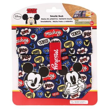 Mickey Bolsa Sandwich Snack 16x16 Cm