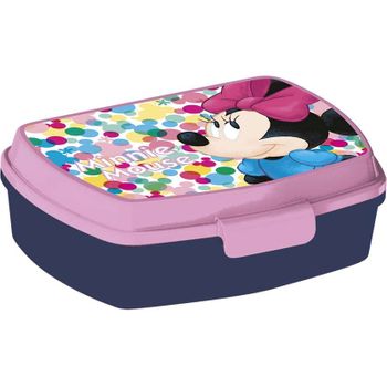 | Minnie Mouse | Sandwichera Para Niños Decorada - Fiambrera Infantil | Caja Para El Almuerzo Y Porta Merienda Para Colegio - Lonchera