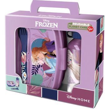 Frozen Set 4 Piezas Botella Sandwichera Y Cubiertos