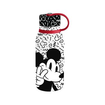 Botella De Agua Infantil Térmica De Acero Inoxidable De 330 Ml Con Tapón Con Correa De Mickey Mouse (stor - 74341)