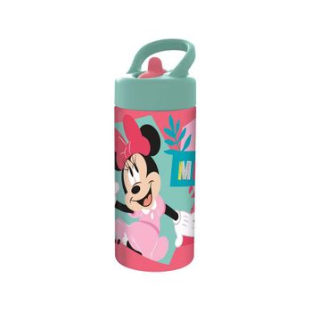 Minnie Mouse Stor Botella De Agua Deportiva Con Pajita Y Asa Incorporada De 410 Ml