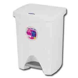 Cubo Basura Con Pedal Y Tapa 25l. Blanco