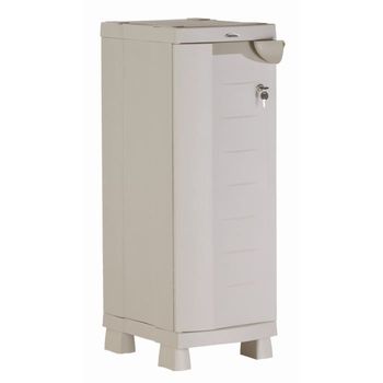 Spacesaver 35 Plastiken Armario Bajo 1 Puerta Con Estantes - A 35 X P 45 X A 100 Cm - Gama Space Saver - Interior Y Exterior