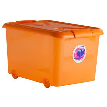 Caja Plastiken Multi Box Con Ruedas 70l. Azul