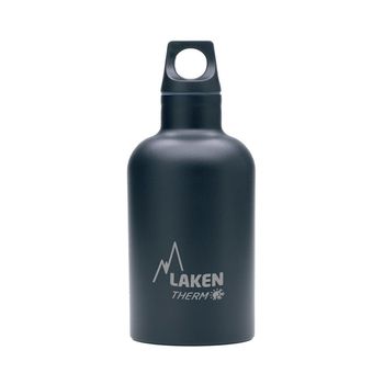 Laken Futura - Botella Térmica De Boca Estrecha 0.35l En Acero Inoxidable. Negro