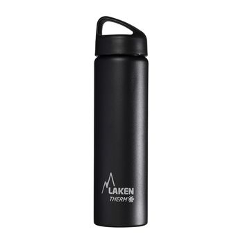 Laken Classic - Botella Térmica De Boca Ancha 0.75l En Acero Inoxidable. Negro