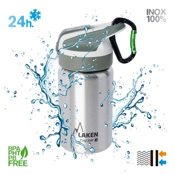 Laken Botella Térmica Summit 0.35l Con Mosquetón. Acero