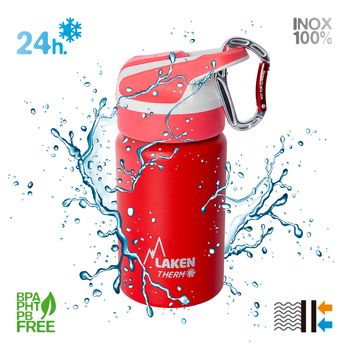 Laken Botella Térmica Summit 0.35l Con Mosquetón. Rojo