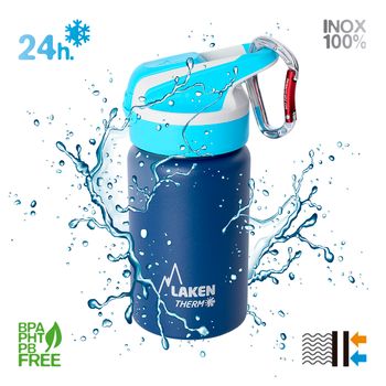 Laken Botella Térmica Summit 0.35l Con Mosquetón. Azul