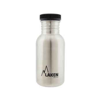 Laken Basic Steel - Botella De Agua 0.5l En Acero Inoxidable. Plata