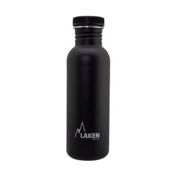 Laken Basic Steel - Botella De Agua 0.75l En Acero Inoxidable. Negro